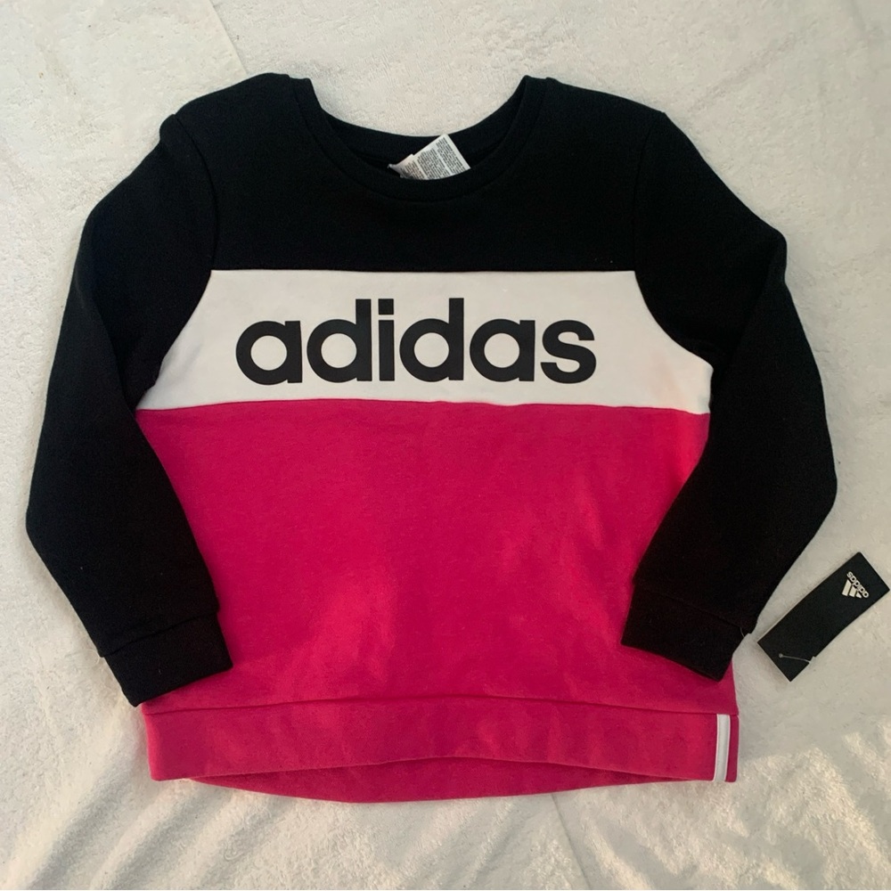 Adidas Girls Crew Neck Pullover Sweatshirt - Kids size Large (14)